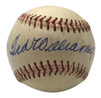 Ted Williams Signed OAL Cronin Baseball (Beckett)